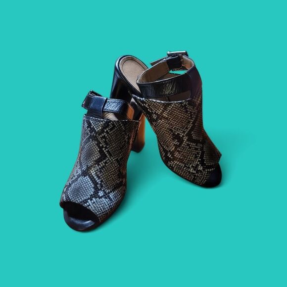 Vionic Kaia Snake Ankle Strap Heels - Size 6.5 - Picture 1 of 14